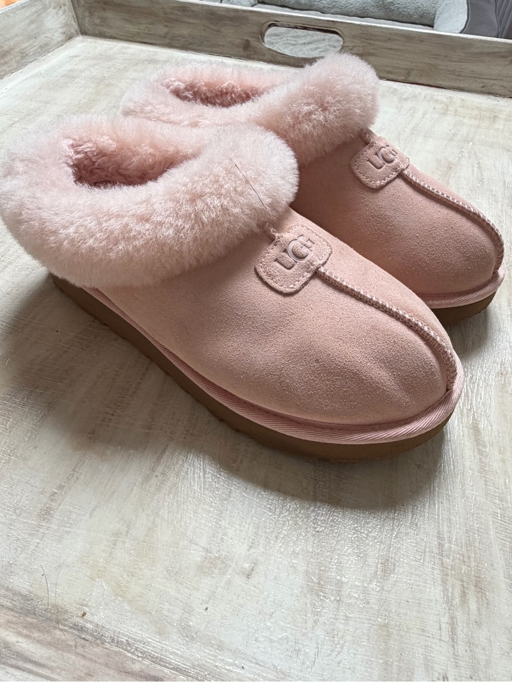 UGG Women’s Pink Shearling Clog - Cozy Slip-On Slippers